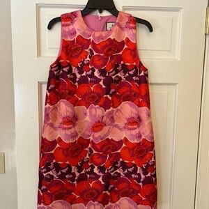 Tuckernuck poppy Stripe Marlowe Red and Pink Floral Shift Dress Sz M